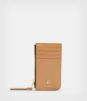 Image of AllSaints Womens Marlborough Leather Wallet, Palisade Tan