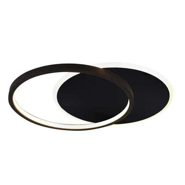 Image of Lucide Lucide Axelle LED Flush Ceiling Light - Black