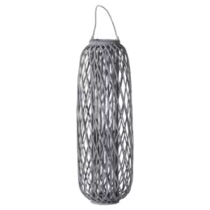 Image of Huge Grey Standing Wicker Lantern