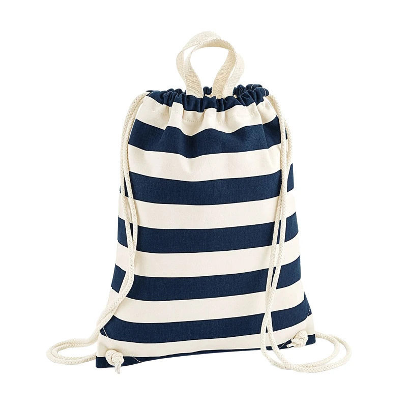 Image of Westford Mill Mens Nautical Drawstring Bag in Navy Navy Male