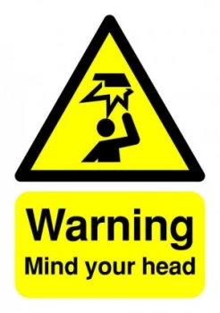 Image of Extra Value A5 Self Adhesive Warning Sign - Mind Your Head