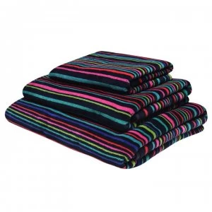 Image of Linea Finestripe Jacquard Towel - Multi
