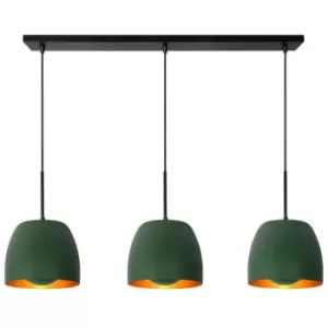 Image of Lucide NOLAN - Bar Pendant Light - 3xE27 - Green