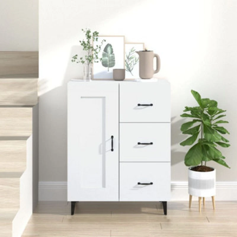 Image of VIDAXL Sideboard White 69.5x34x90cm Engineered Wood Vidaxl 8720287080275