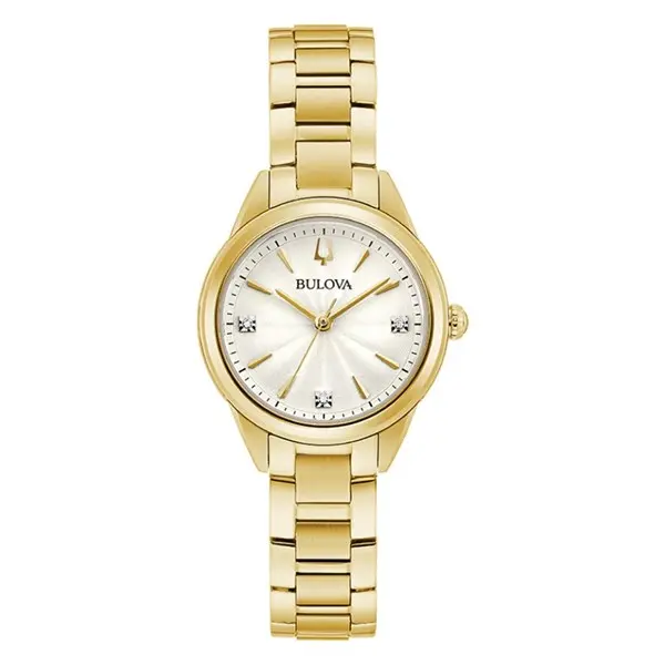 Image of Bulova Sutton 97P150 Gold Plated Bracelet Watch - W83144