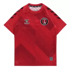 Image of Hummel Charlton Athletic Training T Shirt 2021 2022 Juniors - Red