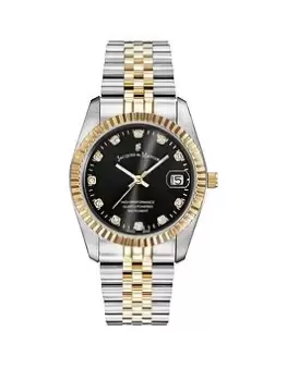 Image of Jacques Du Manoir Ladies Inspiration Silver & Gold Plated Stainless Steel Bracelet Watch, Silver, Women