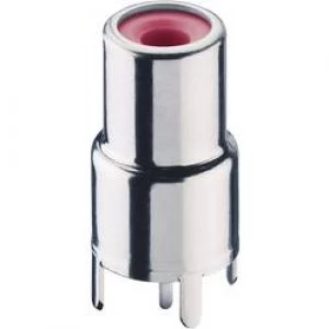 Image of RCA connector Socket vertical vertical Number of pins 2 Red Lumberg BTOR 1
