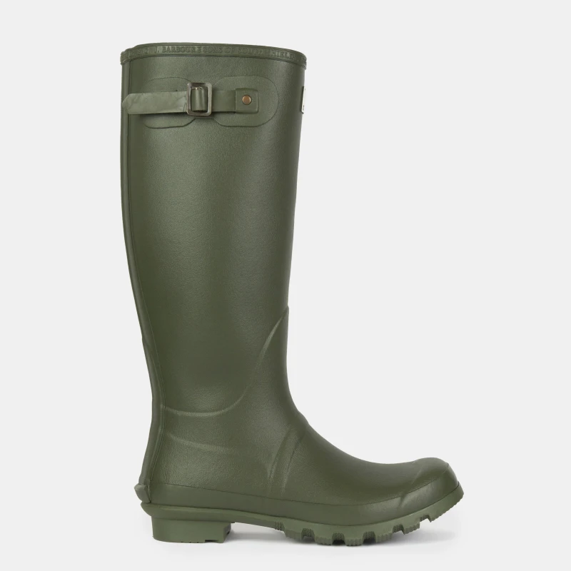 Image of Barbour Mens Bede Tall Welly Wellington Boots - Olive - UK 12 Green male PS4303OLV12