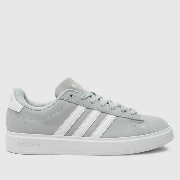 Image of adidas grand court 2.0 trainers in white & grey