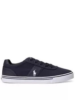Image of Polo Ralph Lauren Polo Ralph Lauren Hanford Leather Trainers, Newport Navy, Size 9, Men