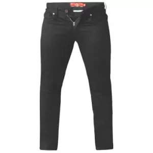 Image of Duke Mens Claude Stretch Tapered Jeans (40XL) (Black)