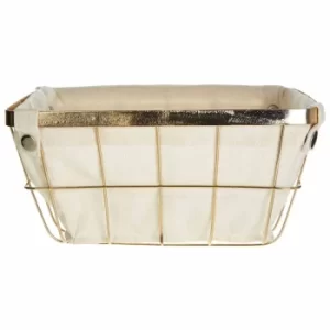 Image of Premier Housewares Gold Finished Iron Wire Storage Basket, Gold