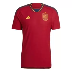 Image of adidas Spain Authentic Home Shirt 2022 2023 Adults - Red