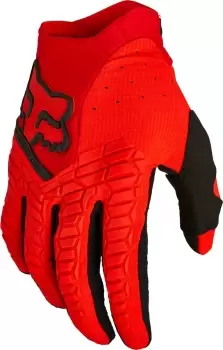 Image of FOX Pawtector Motocross Gloves, black-red Size M black-red, Size M