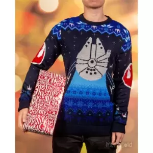 Image of Star Wars Millennium Falcon Christmas Jumper - S