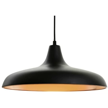 Image of Firstlight Curtis - 1 Light Dome Ceiling Pendant Black, E27