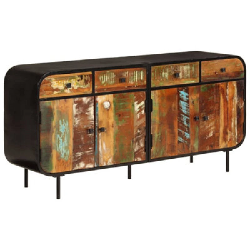 Image of Vidaxl Sideboard 140X35X70 Cm Solid Wood Reclaimed And Metal