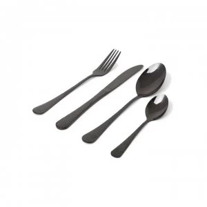 Image of Sabichi Hammered Effect Cutlery Set - Black