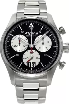 Image of Mens Alpina Startimer Pilot Chronograph Watch AL-372BS4S6B