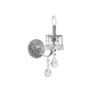 Image of Pisani Crystal Crystal Candle Wall Lamp Chrome