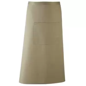 Image of Premier Unisex Colours Bar Apron / Workwear (Long Continental Style) (Pack of 2) (One Size) (Olive)