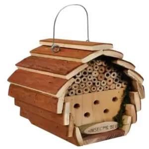 Image of Deluxe Hanging Wooden Garden Insect & Bee Hotel / House