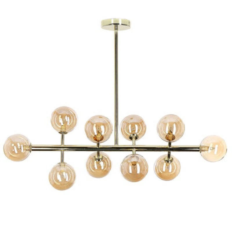 Image of Beliani Pendant Lamp Ramis Metal Gold