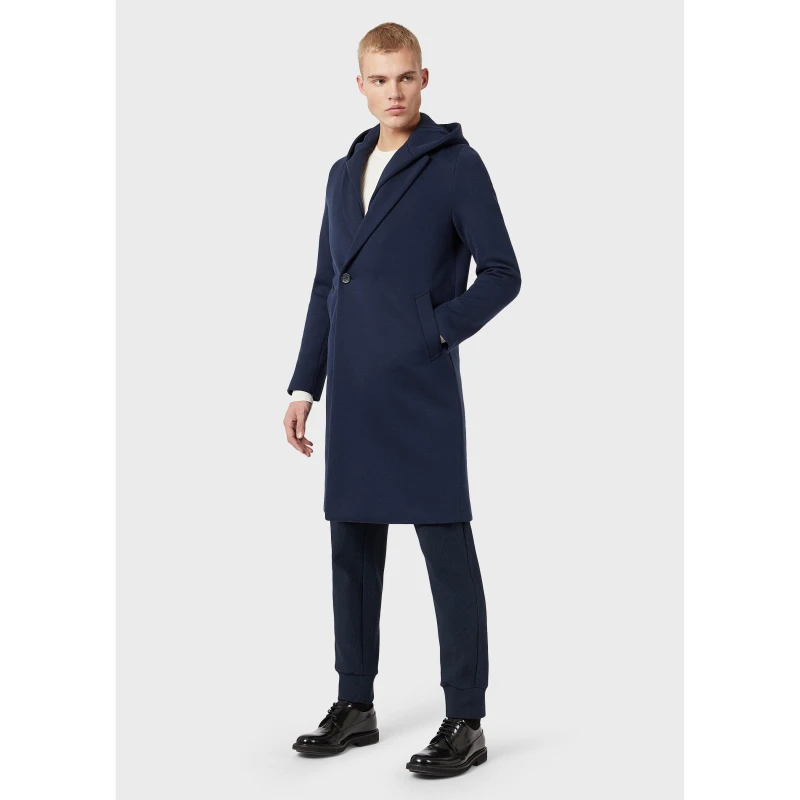 Image of Emporio Armani Trench Coat - Blue Blue 6XL