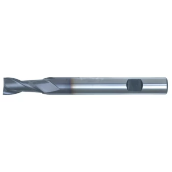 Image of 14.00MM HSS-Co 8% 2 Flute Weldon Shank Long Series Slot Drills - TiCN Coated
