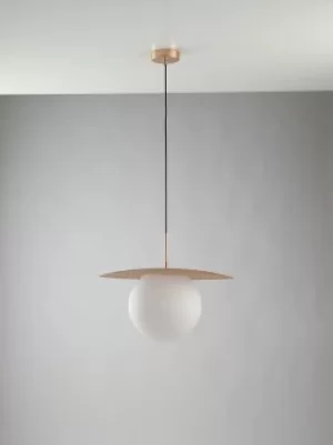 Image of Chaplin Globe Ceiling Pendant, Satin Gold, E27