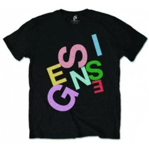 Image of Genisis Scatter Logo Mens Blk Tshirt: Medium