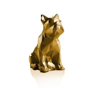 Image of Gold Low Poly Bulldog Candle