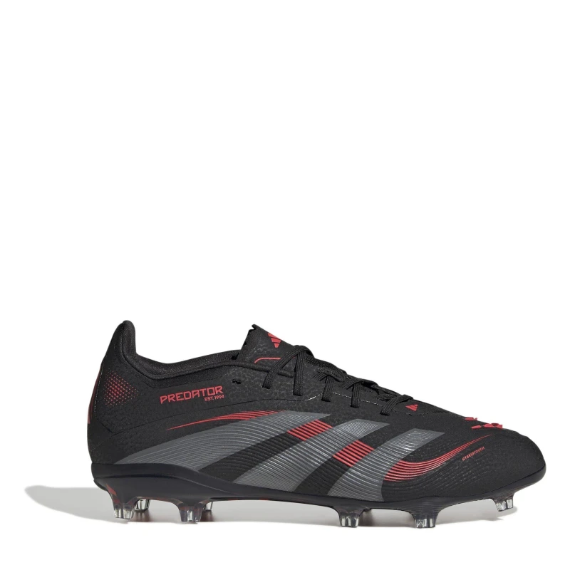 Image of adidas Predator Elite Junior Firm Ground Football Boots Black/Grey male 3 (35.5)