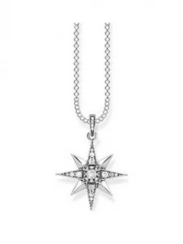 Image of Thomas Sabo Sterling Silver & Cubic Zirconia Star Pendant Necklace, Silver, Women