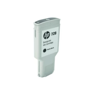 Image of HP 728 Matte Black DesignJet Ink 300ml