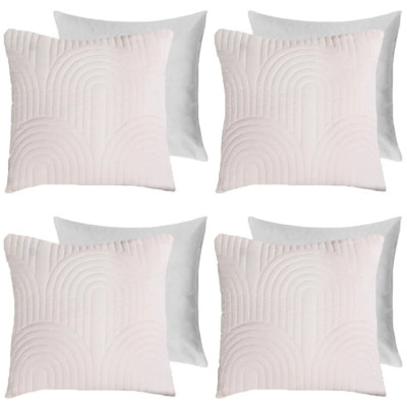 Image of OHS OHS 4 Pack Arches Pinsonic Filled Cushion Covers in Cream Size: 45cm x 45cm Cream 45cm x 45cm Unisex 5027434187768