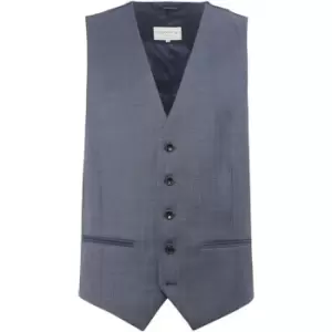Image of Howick Tailored Brerard Textured Suit Waistcoat - Blue