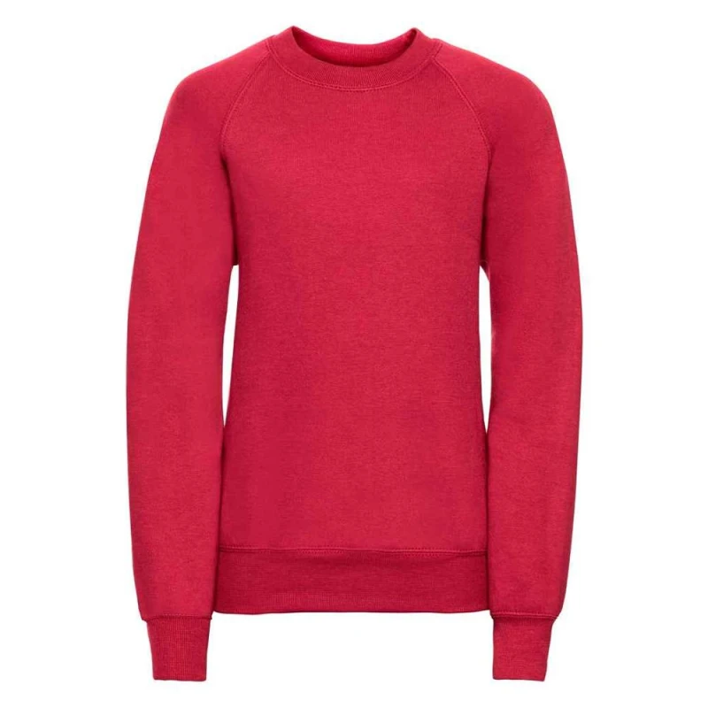 Image of JERZEES Raglan Sweatshirt in Red Size: 1-2 Years Red Unisex 1-2 Years