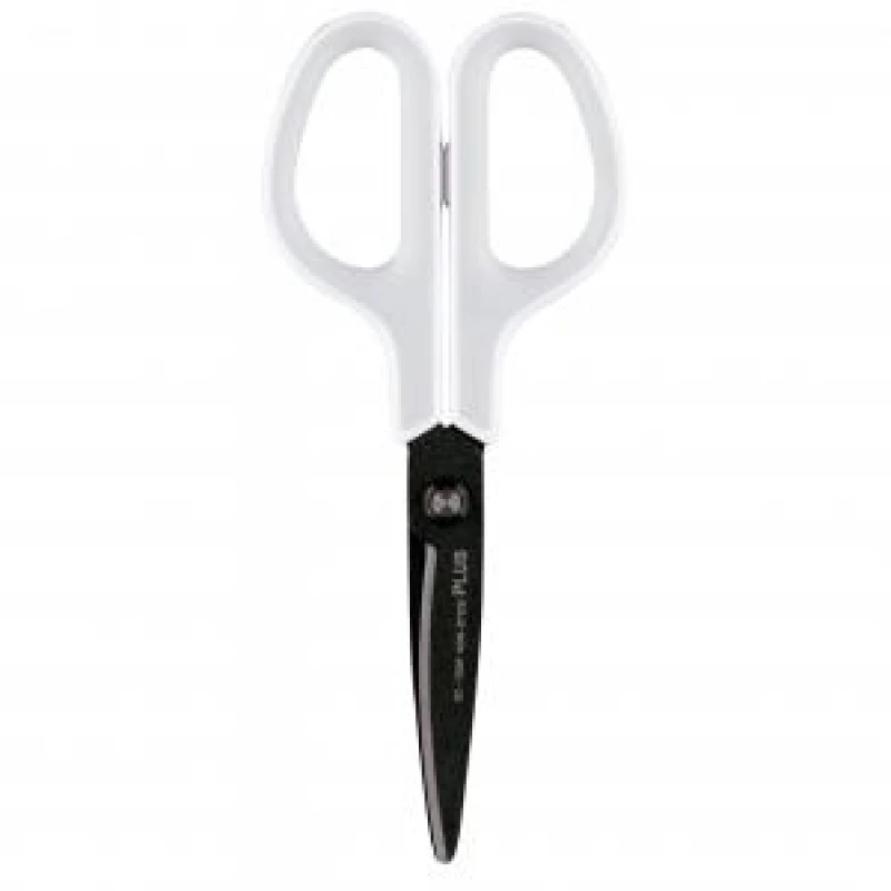 Image of Plus by Pentel Plus By Pentel Fitcut Curve Extra Fluorine Coated Non Stick Scissors 175mm White/Grey 35056 35056