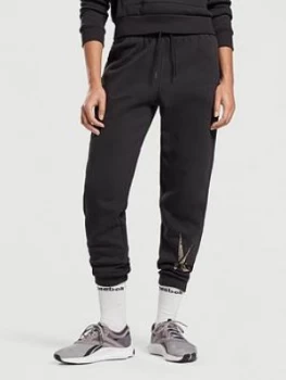 Image of Reebok Modern Safari Animal Print Joggers - Black
