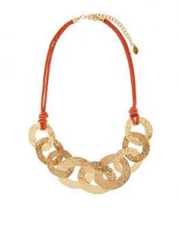 Image of Accessorize Hammered Links Collar - Gold