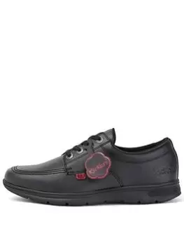 Image of Kickers Kickers Kelland Lace School Shoe, Black, Size 5 Older