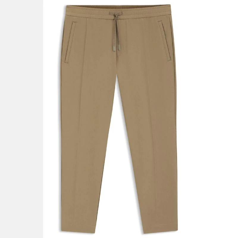 Image of Boss T Flex Tapered-Fit Trousers Green male 30R