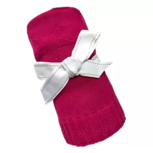 Image of East Coast Nursery - Silvercloud Star Jacquard Knitted Blanket Raspberry