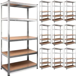 Image of Heavy Duty Shelving 10Pcs Set 180x90x40cm Galvanized 875kg