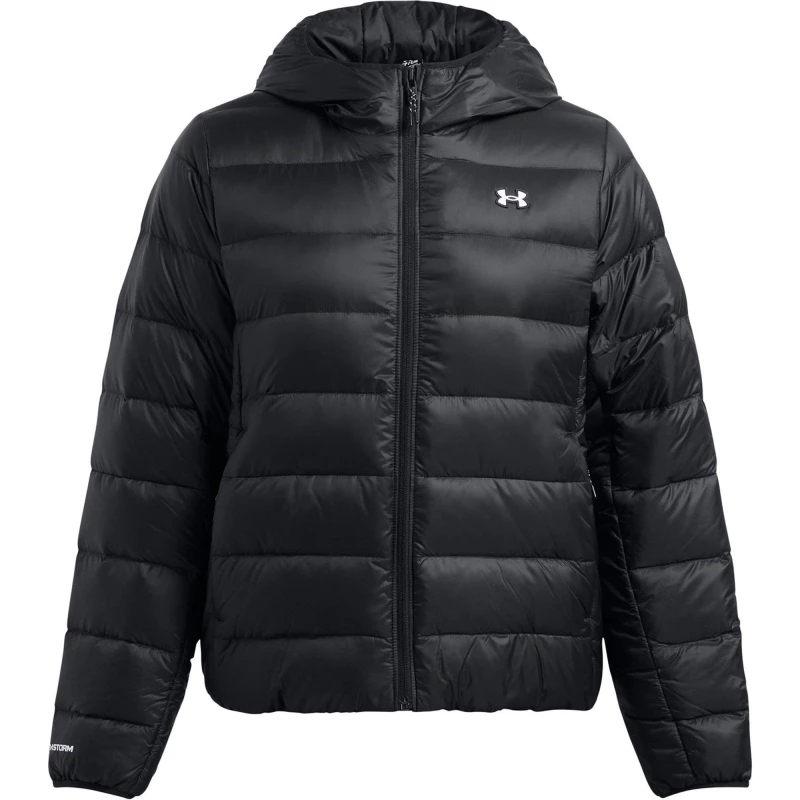 Image of Under Armour Womens Legend Hooded Down Jacket Black female 8 (XS)