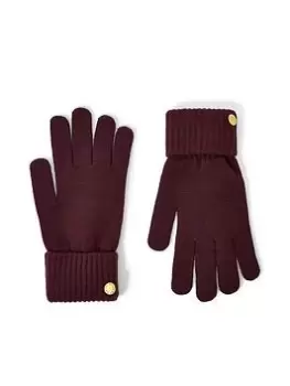 Image of Katie Loxton Knitted Gloves - Plum, Plum, Women