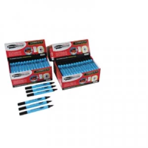 Image of Show-me Fine Point Slim Barrel Drywipe Black Marker Pack of 100 FPCP