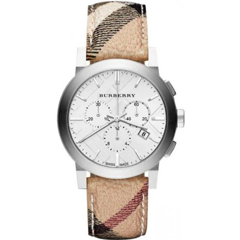 Image of Burberry Burberry BU9360 The City Silver Dial Mens Watch multicolour multicolour